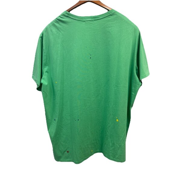 Polo Ralph Lauren 3XLT Vineyard Green Big Pony Jersey Paint Splatter T-Shirt - Picture 6 of 13